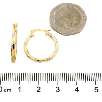 9ct Gold Hollow Hoop Earrings
